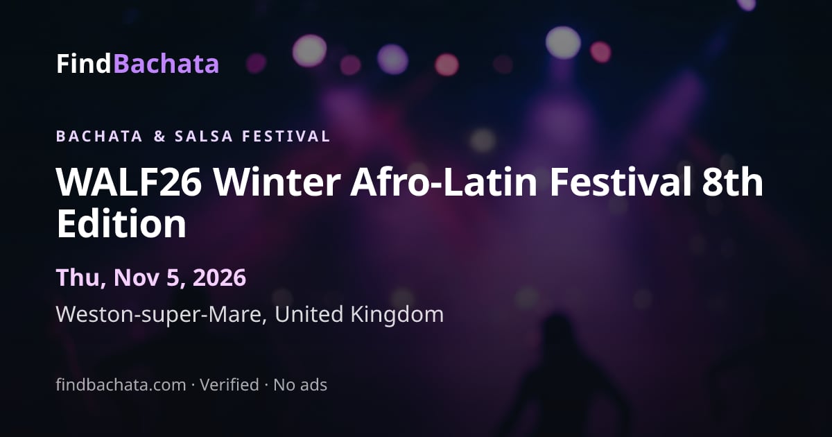 WALF26 Winter Afro-Latin Festival 8th Edition