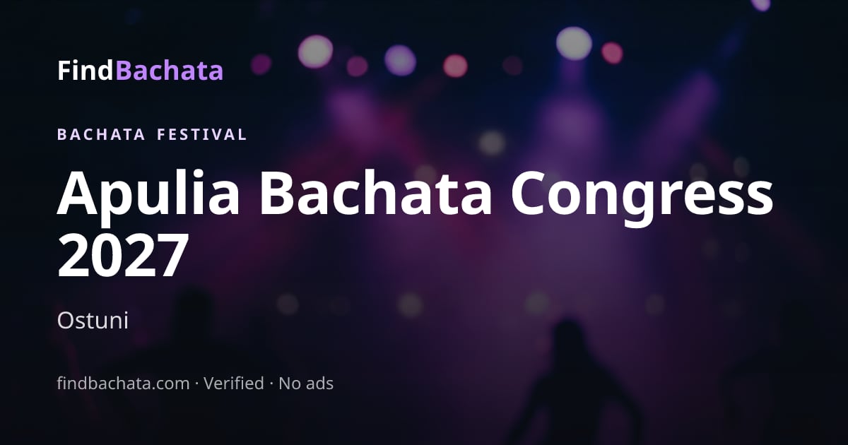 Apulia Bachata Congress
