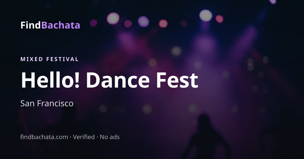 Hello! Dance Fest official festival flyer