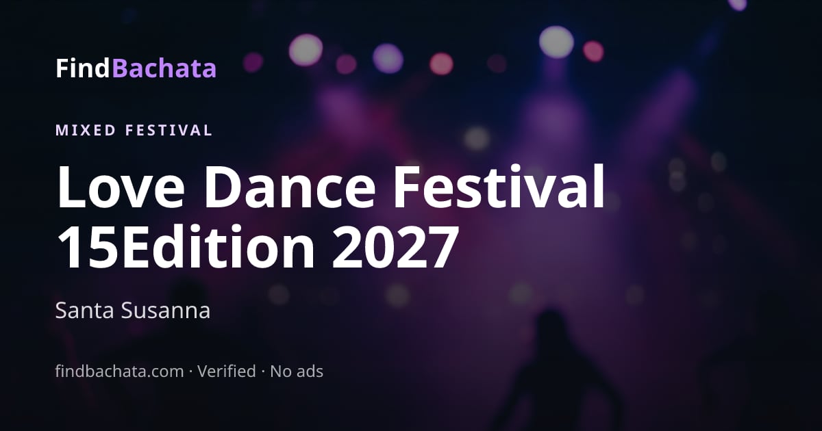 Love Dance Festival 15Edition 2027