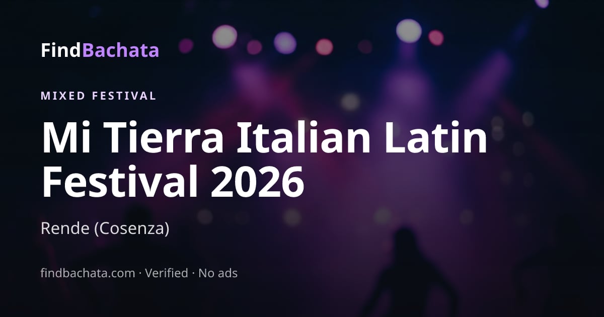 Mi Tierra Italian Latin Festival 2026