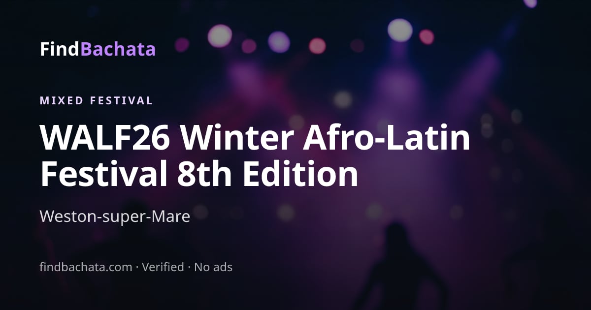 WALF26 Winter Afro-Latin Festival 8th Edition